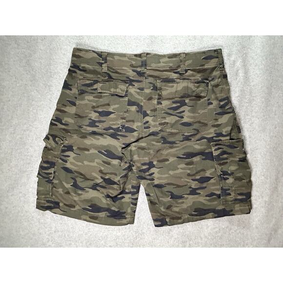 Lee Camo Cargo Shorts Mens W38 Extreme Motion Hiking Fishing Green Loose Baggy - Picture 15 of 16